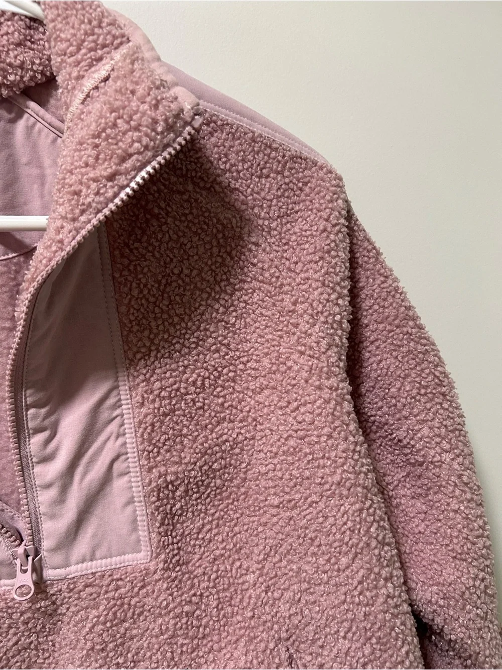 Marine Layer Sherpa Fleece Pullover in Pink Size Medium